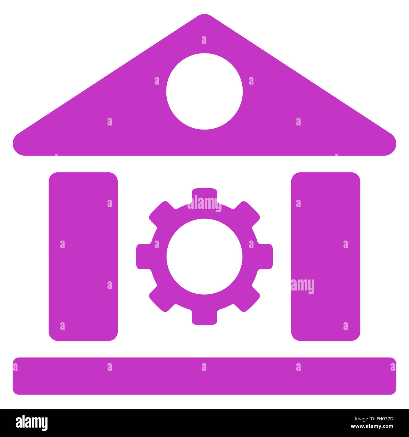 Factory Flat Icon Stock Photo - Alamy