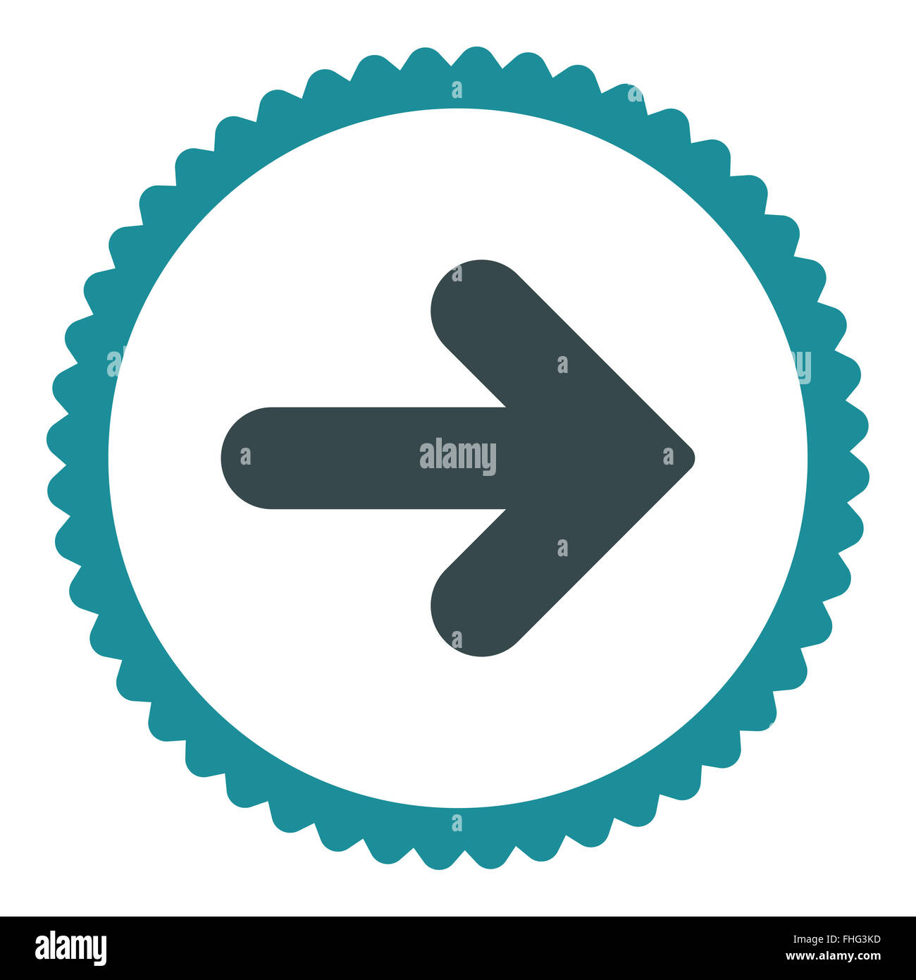 Arrow Right flat soft blue colors round stamp icon Stock Photo - Alamy
