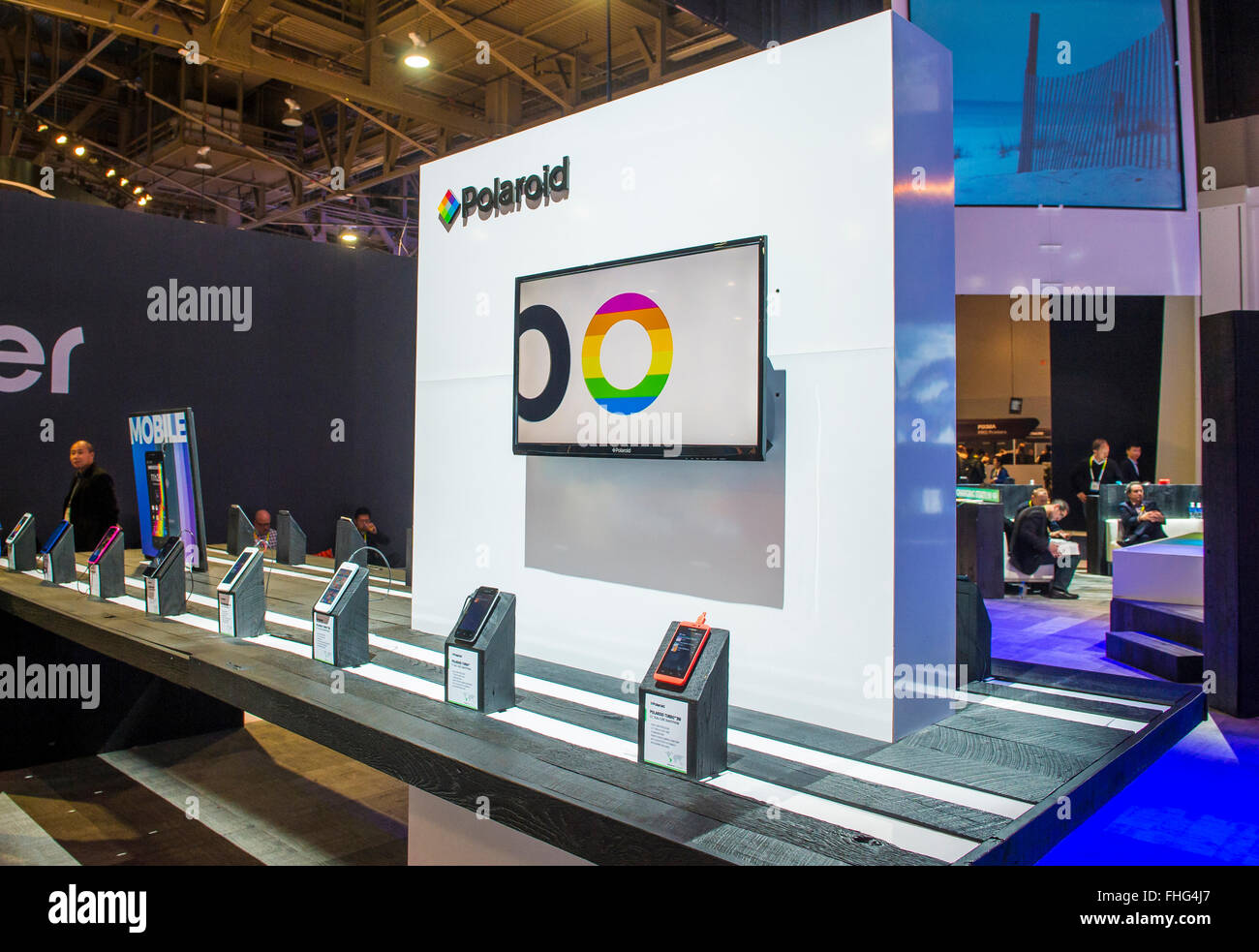 The Polaroid booth at the CES show held in Las Vegas Stock Photo - Alamy