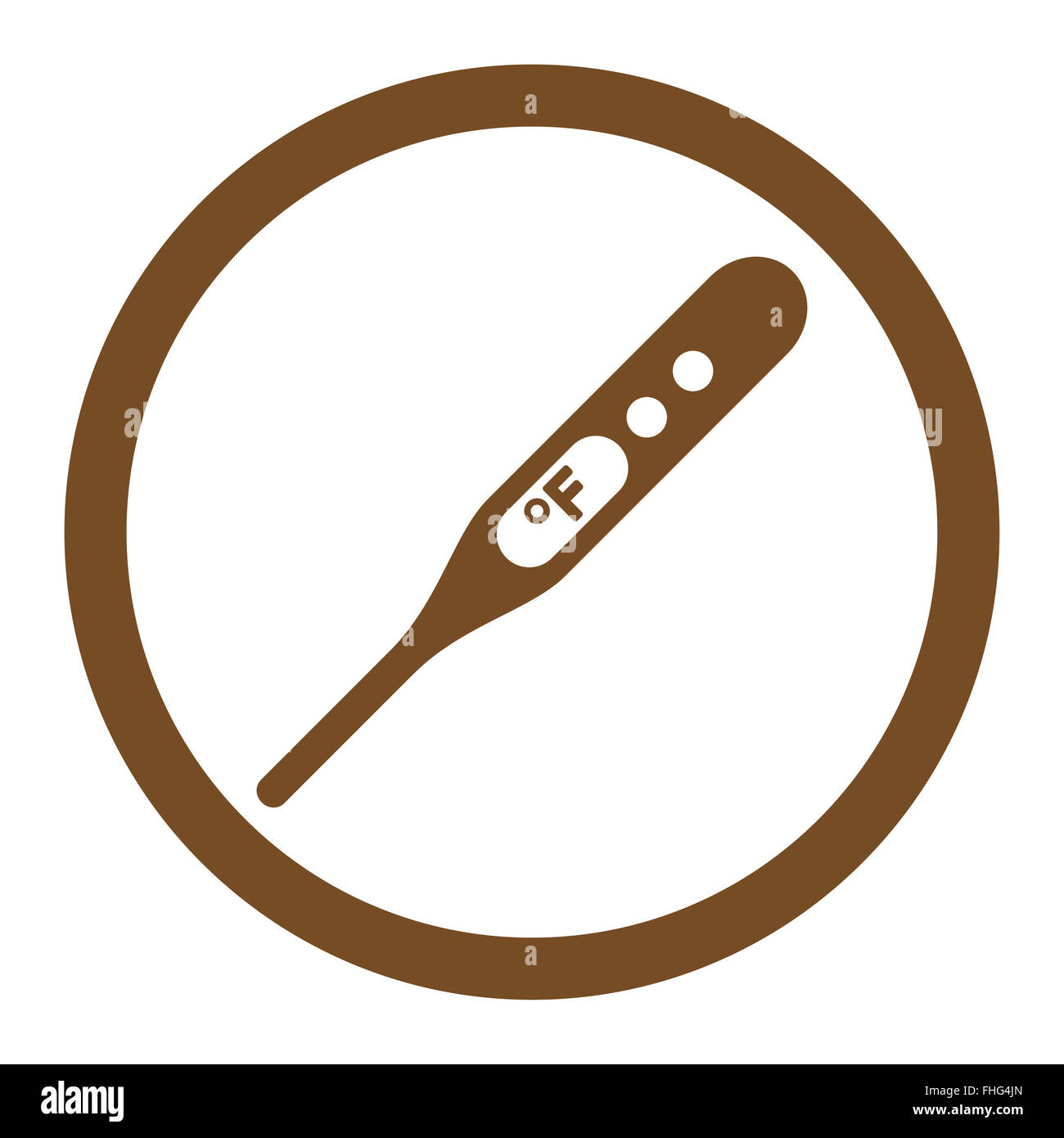 Fahrenheit Thermometer Rounded Vector Icon Stock Photo - Alamy