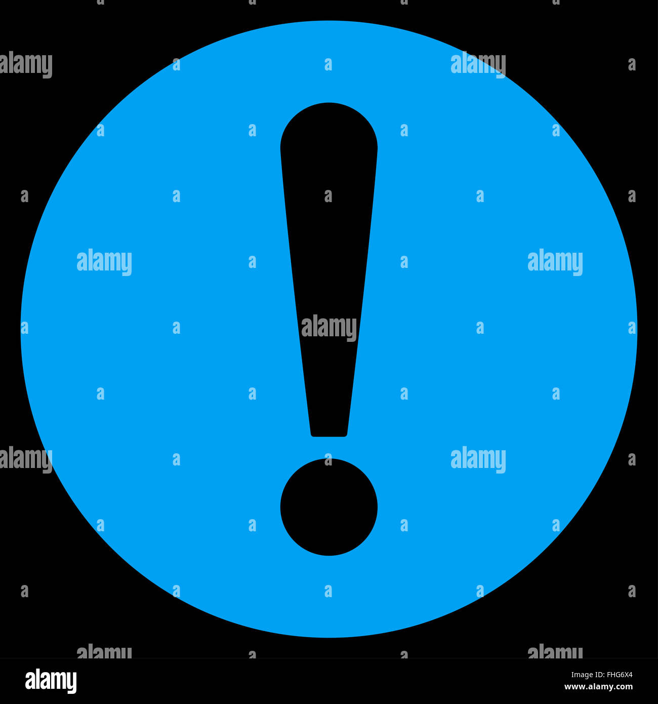 Problem flat blue color icon Stock Photo - Alamy