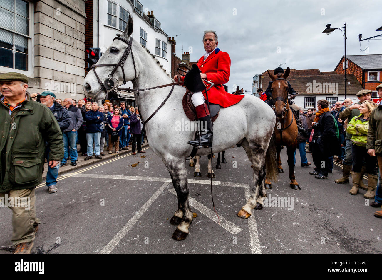The Southdown and Eridge Hunt's Annual Boxing Day Meet In The Town Of Lewes, East Sussex, UK Stock Photo