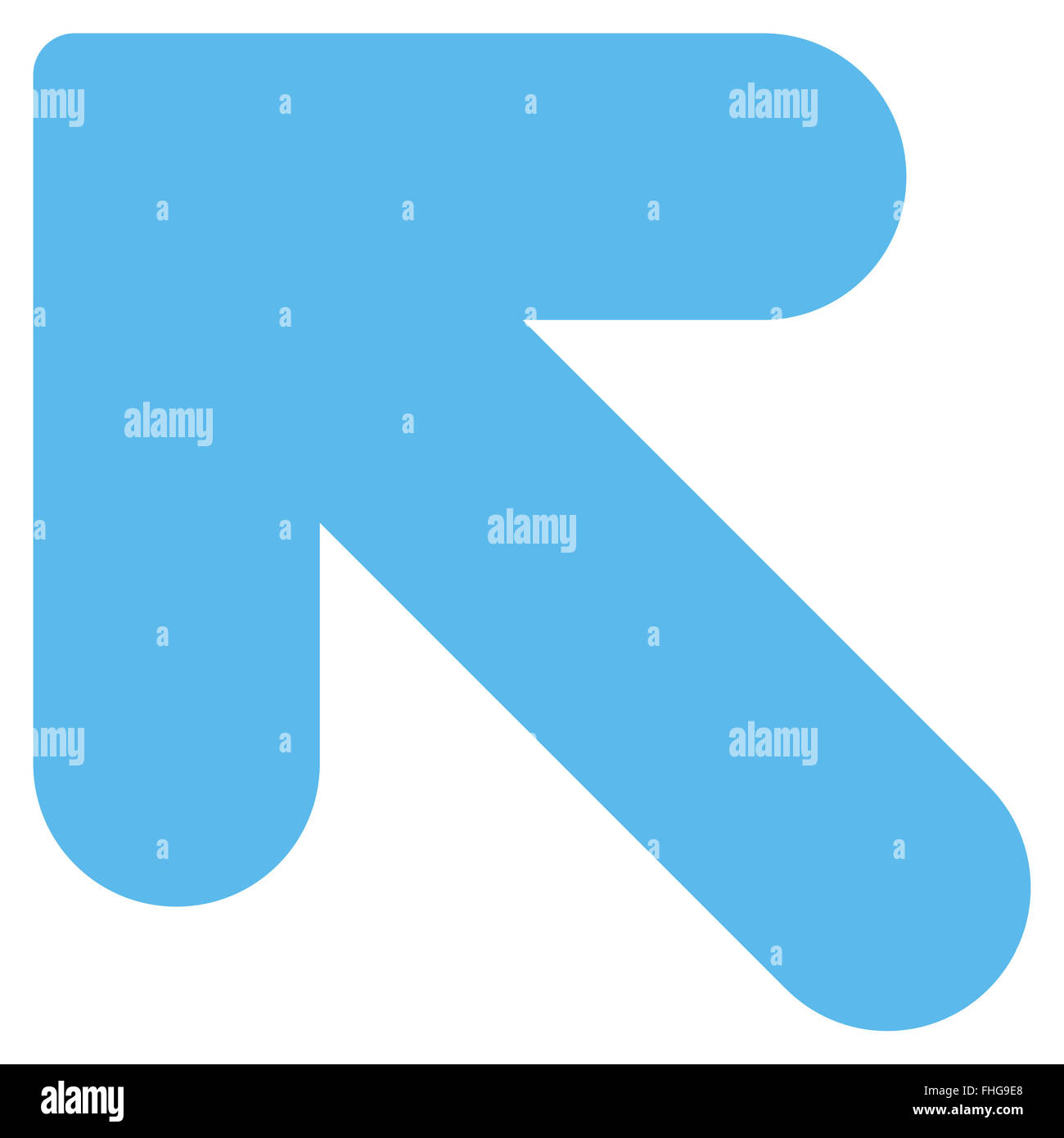 Arrow Up Left flat blue color icon Stock Photo - Alamy