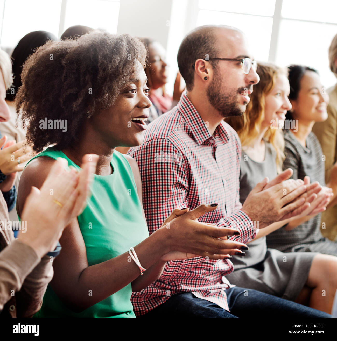 Audience Applaud Clapping Happines Appreciation Training Concept Stock ...