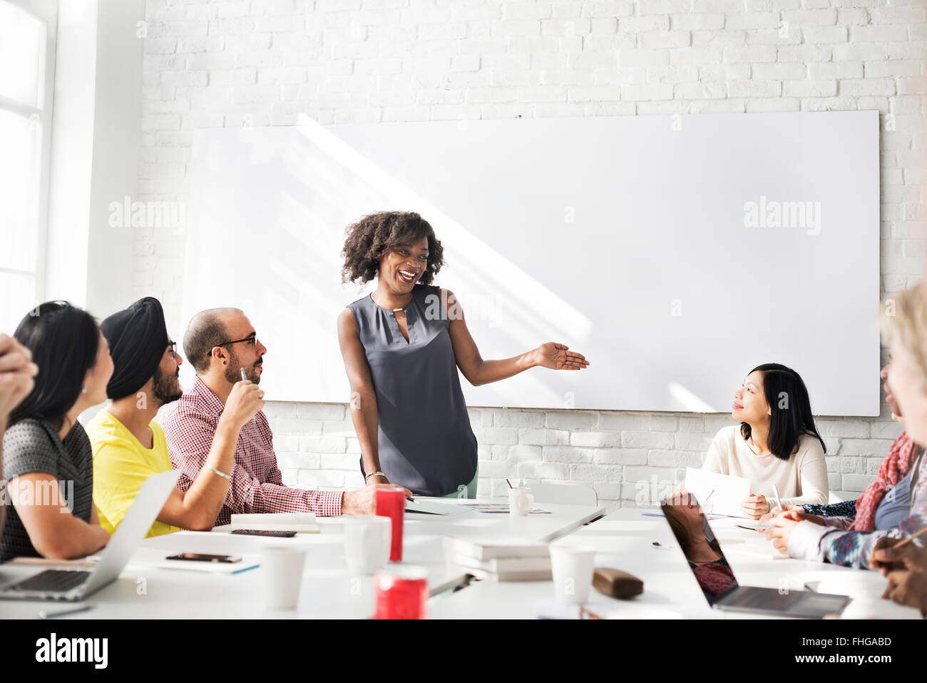 Meeting Discussion Talking Sharing Ideas Concept Stock Photo - Alamy