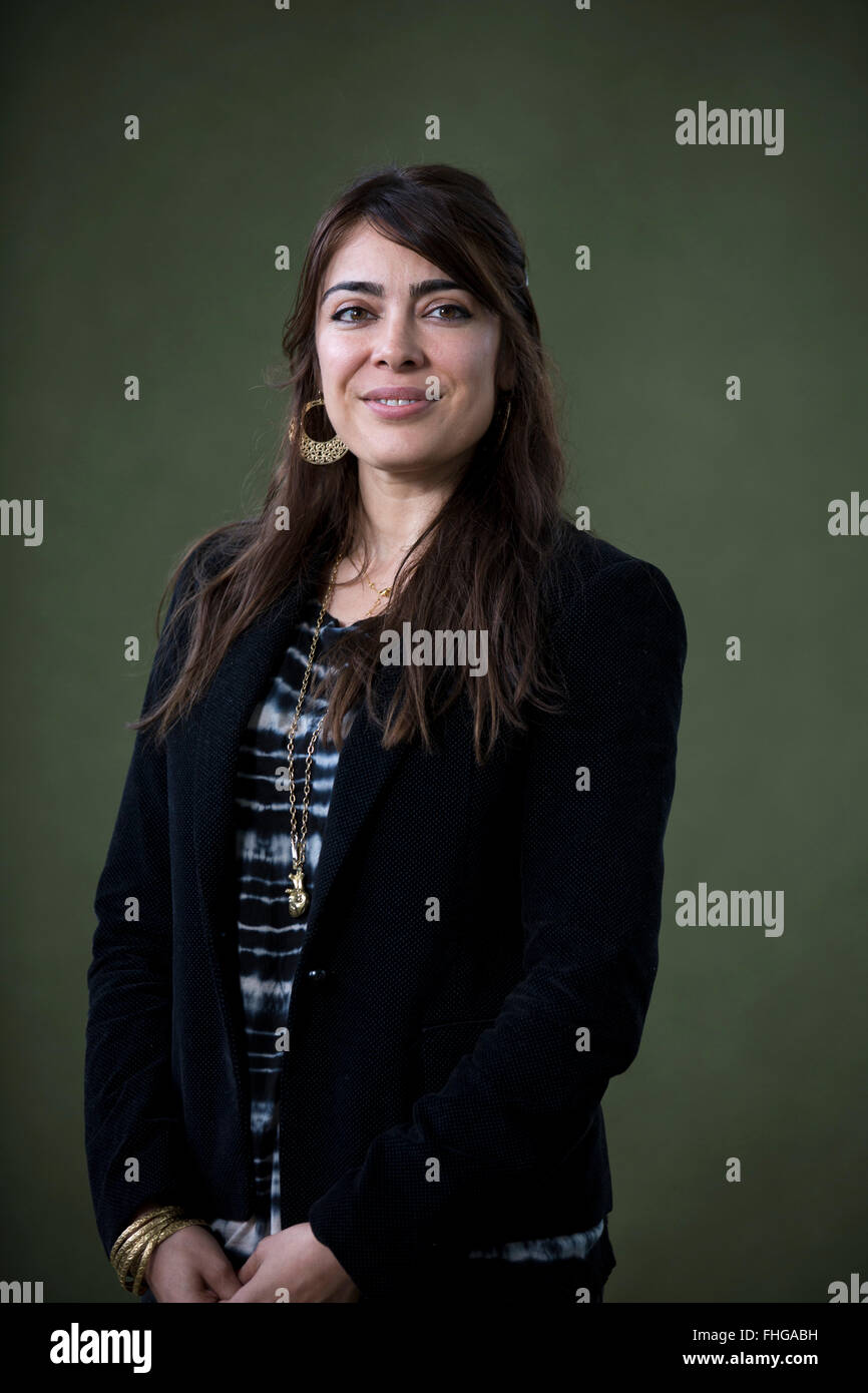 British-Iranian foreign affairs journalist and author Ramita Navai,  pictured at the Edinburgh International Book Festival where she talked  about her new book entitled 'City of Lies' . The three-week event is the
