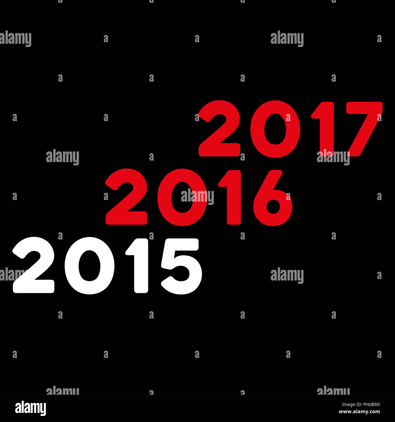 From 2016 To 2017 Years Icon Stock Photo - Alamy