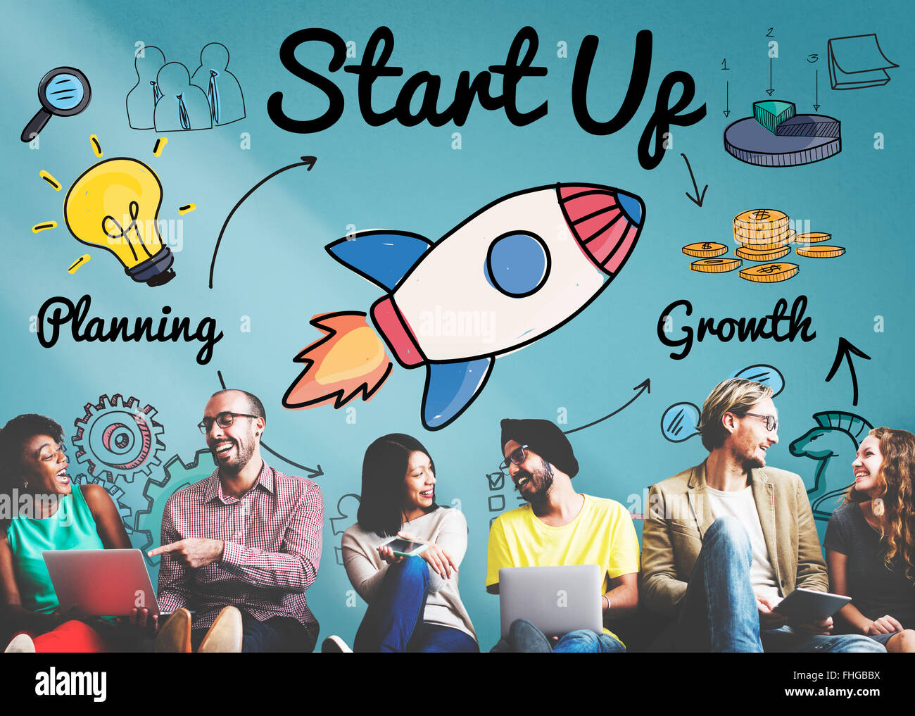Start up Launch Ideas Motivation Mission Concept Stock Photo - Alamy