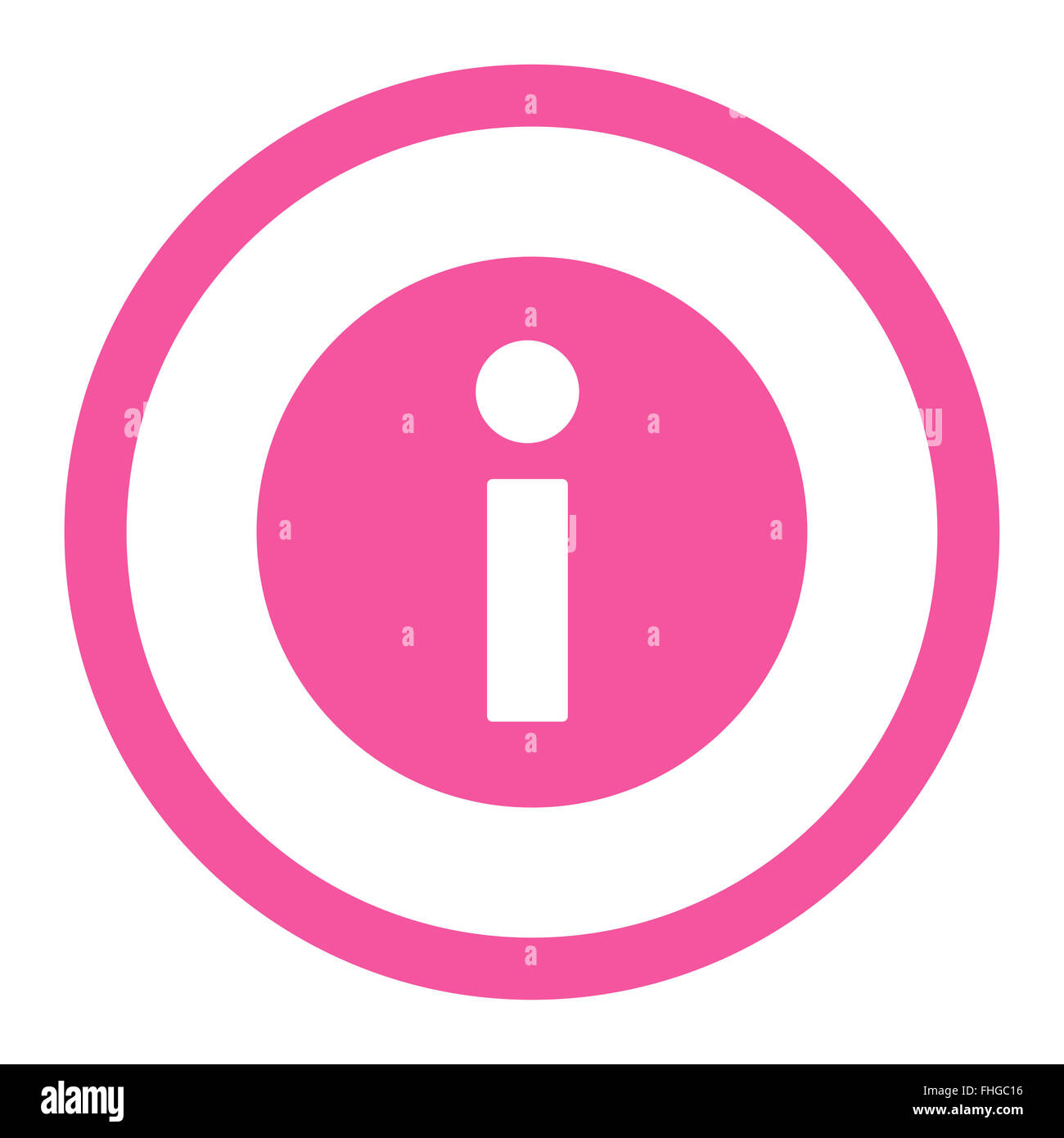 Information flat pink color rounded vector icon Stock Photo - Alamy