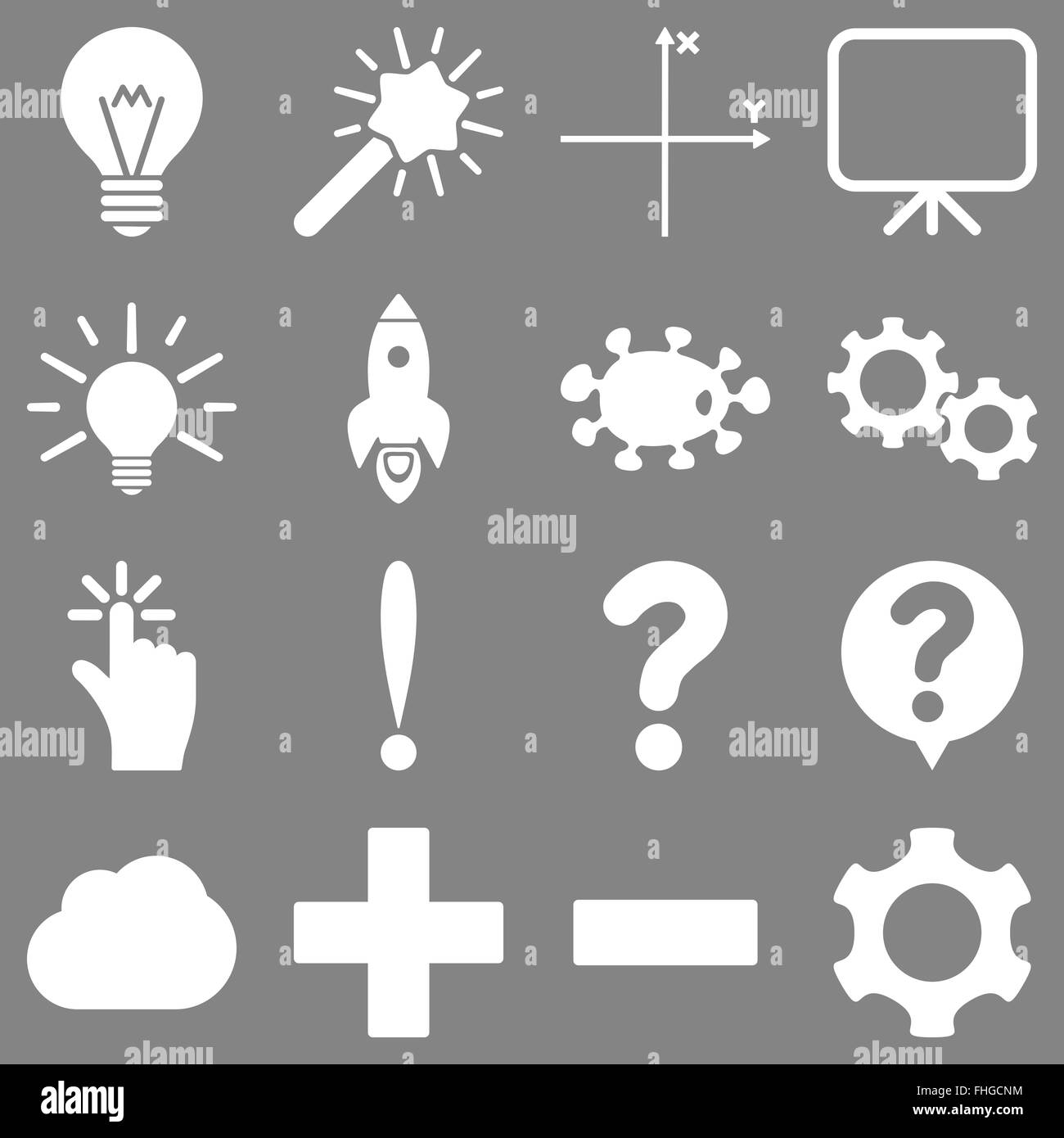 Basic science and knowledge icons Stock Photo Alamy