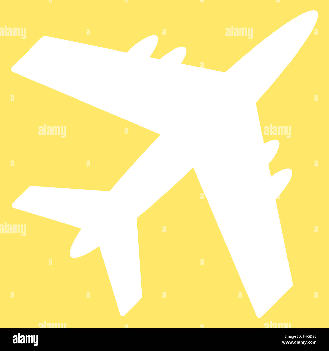 Aircraft Flat Icon Stock Photo - Alamy