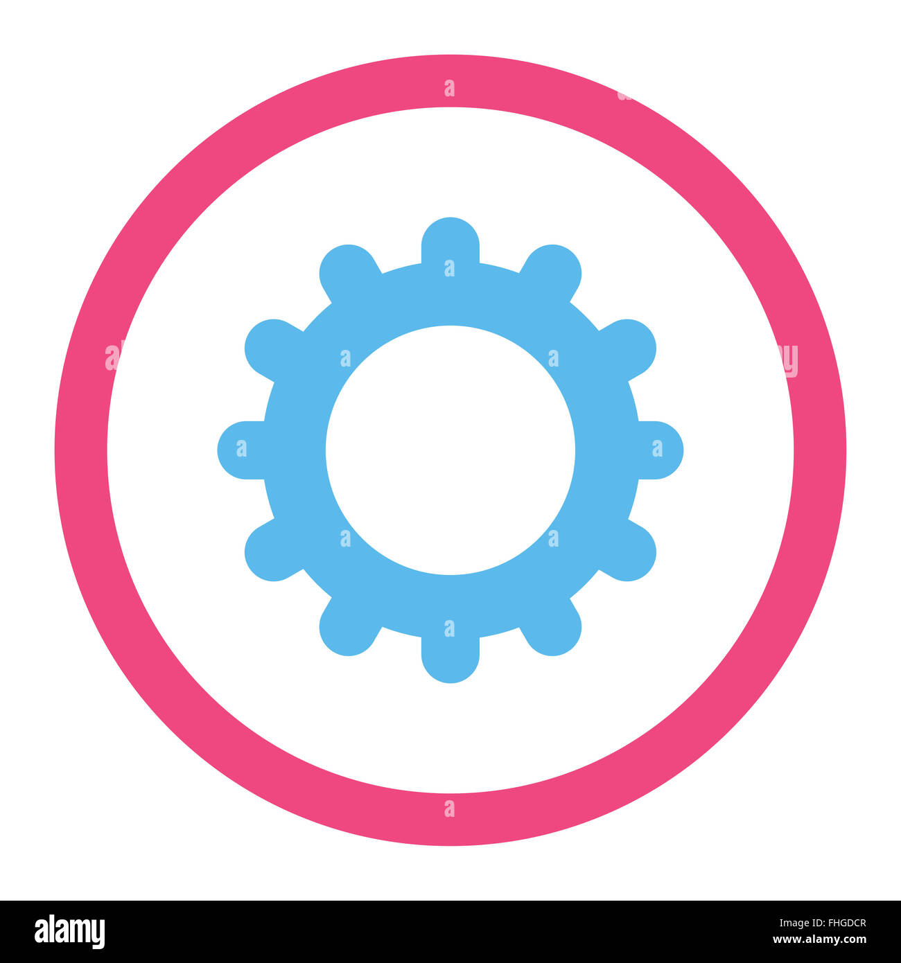 Gear flat pink and blue colors rounded vector icon Stock Photo - Alamy