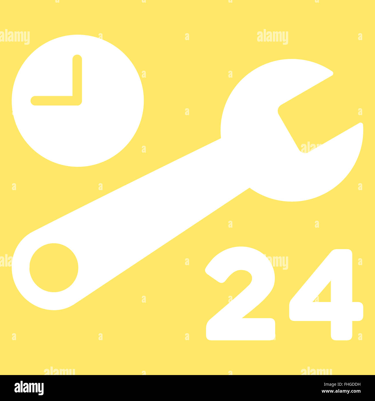 Service Hours Icon Stock Photo - Alamy
