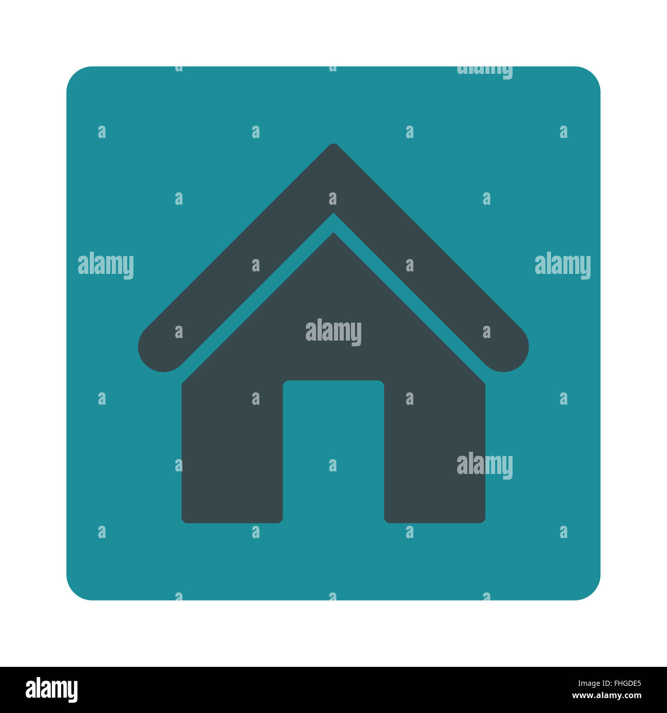 Home flat soft blue colors rounded button Stock Photo - Alamy