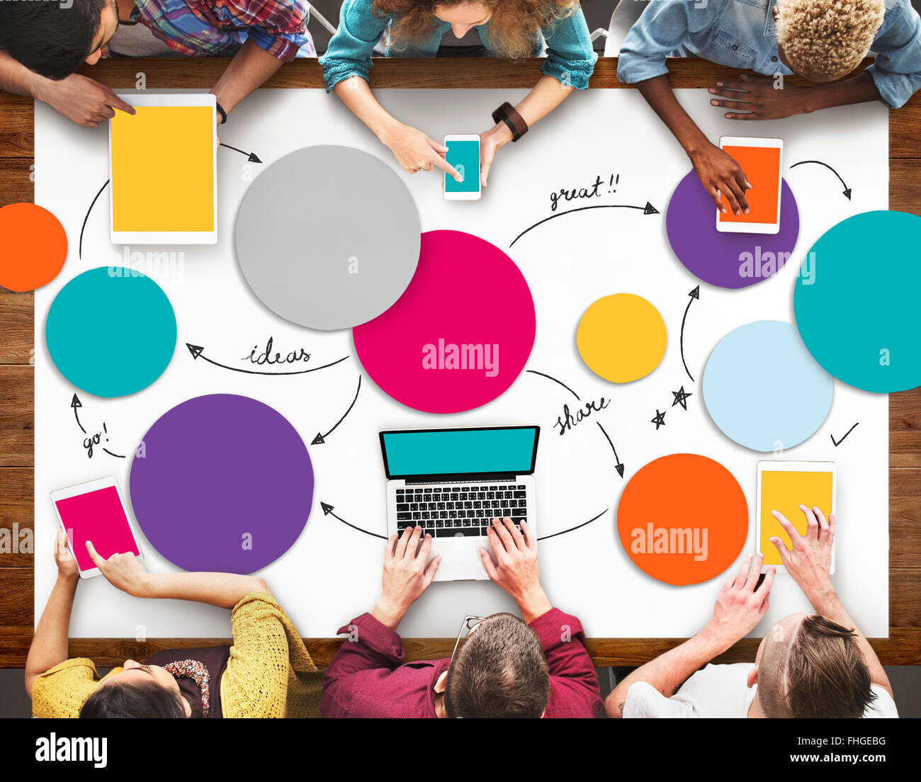 Picture of Diverse People Hands Team Busy Devices Concept Stock Photo - Alamy
