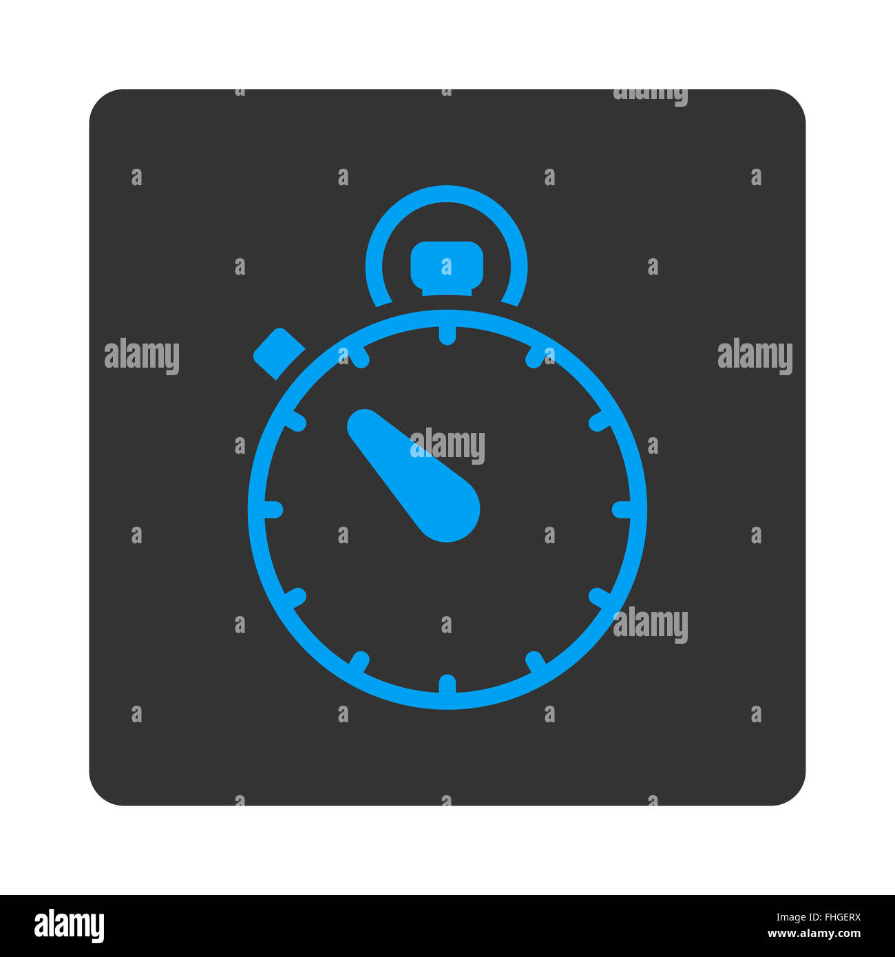 Stopwatch Rounded Square Button Stock Photo Alamy