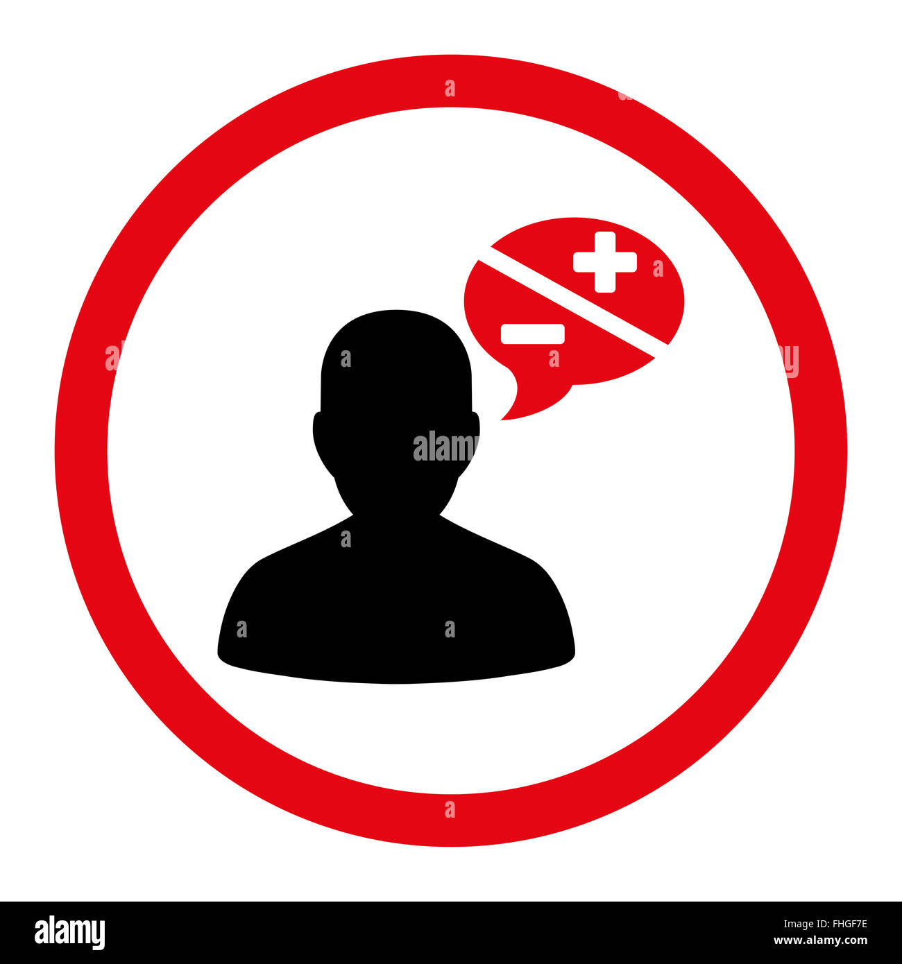 Arguments flat intensive red and black colors rounded glyph icon Stock ...