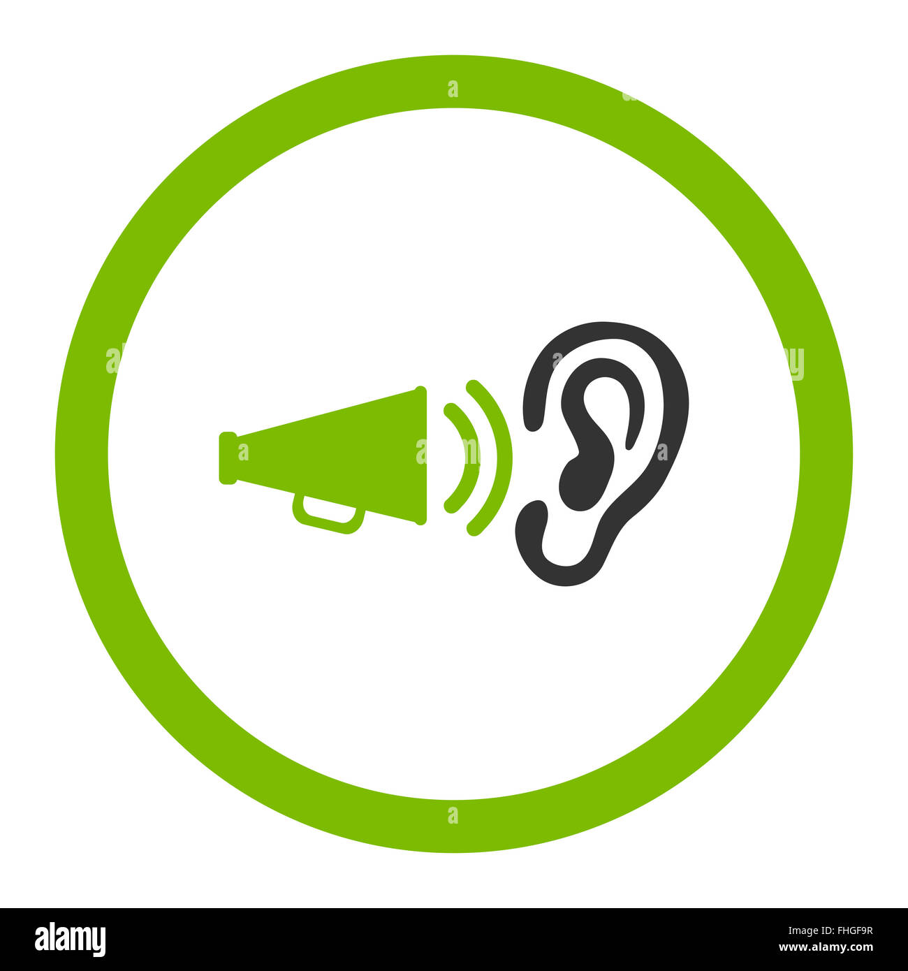 Advertisement flat eco green and gray colors rounded glyph icon Stock ...
