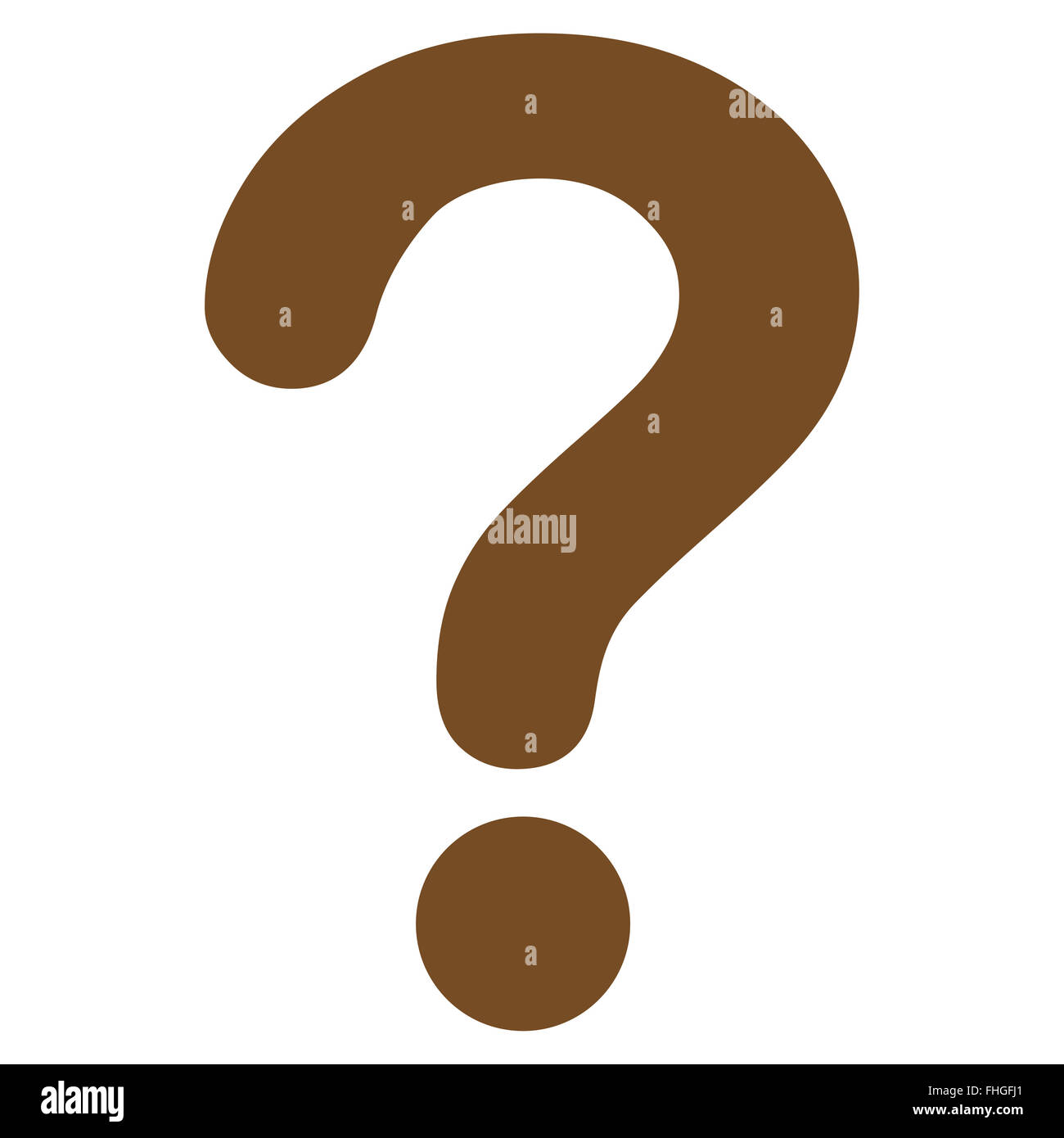 Question flat brown color icon Stock Photo Alamy