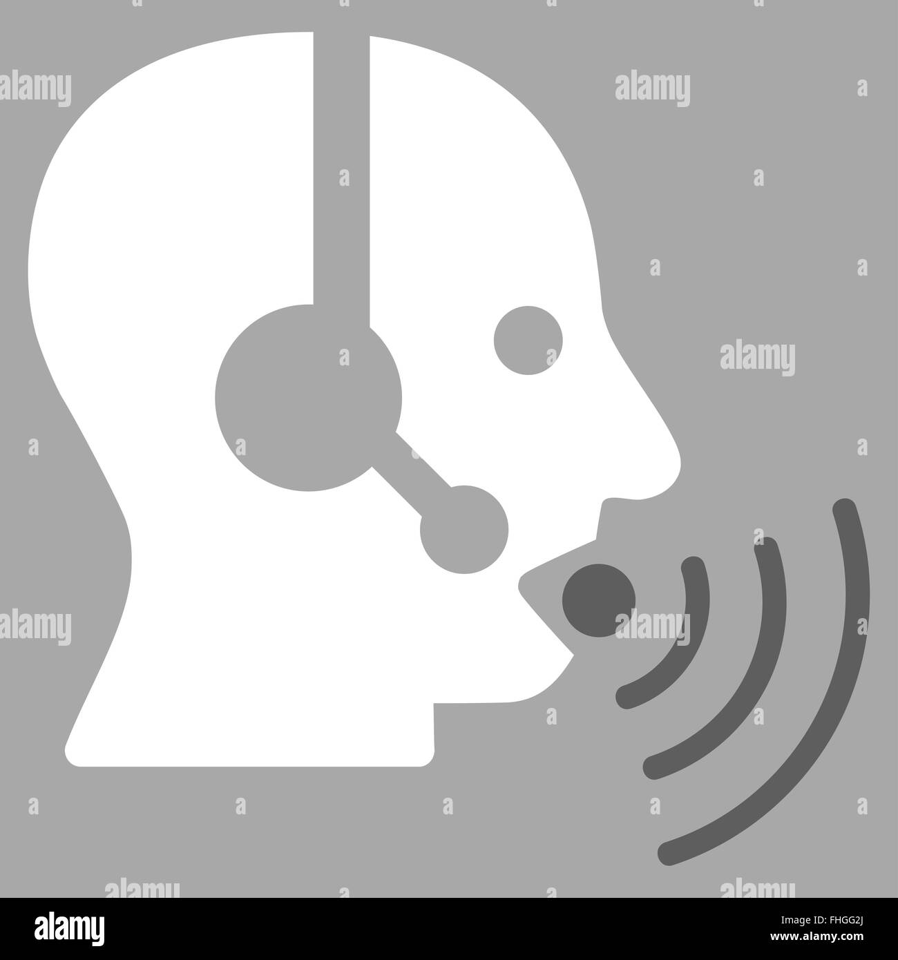Operator Signal Flat Icon Stock Photo - Alamy