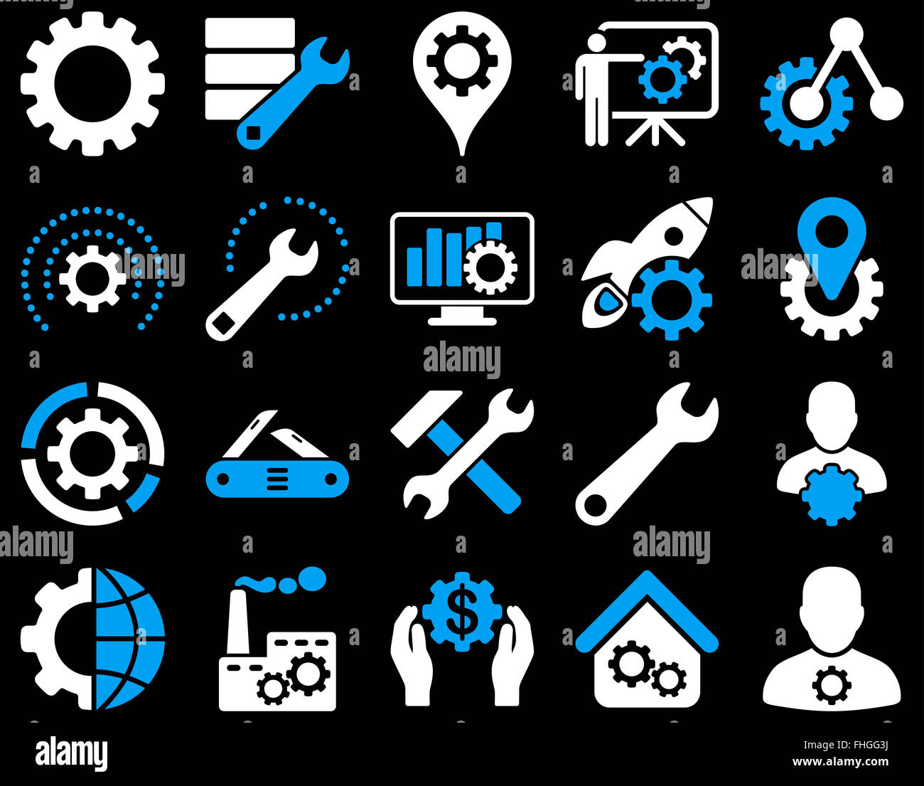 Settings and Tools Icons Stock Photo - Alamy