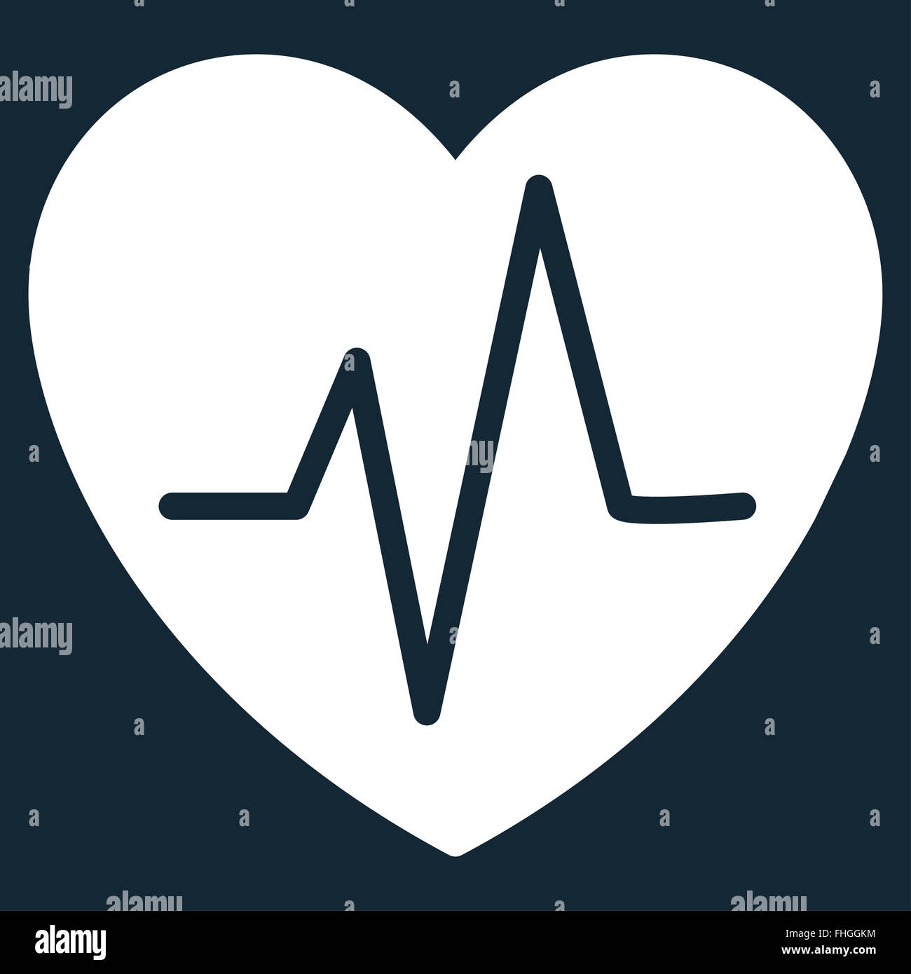 Heart Ekg Icon Stock Photo - Alamy