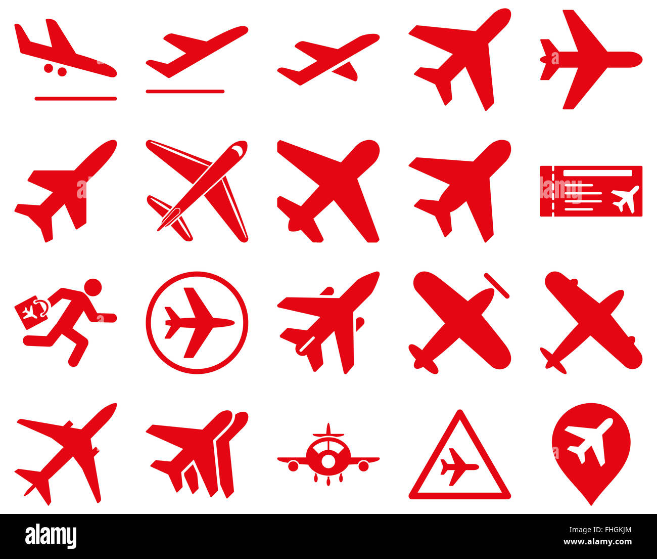 Aviation Icon Set Stock Photo - Alamy