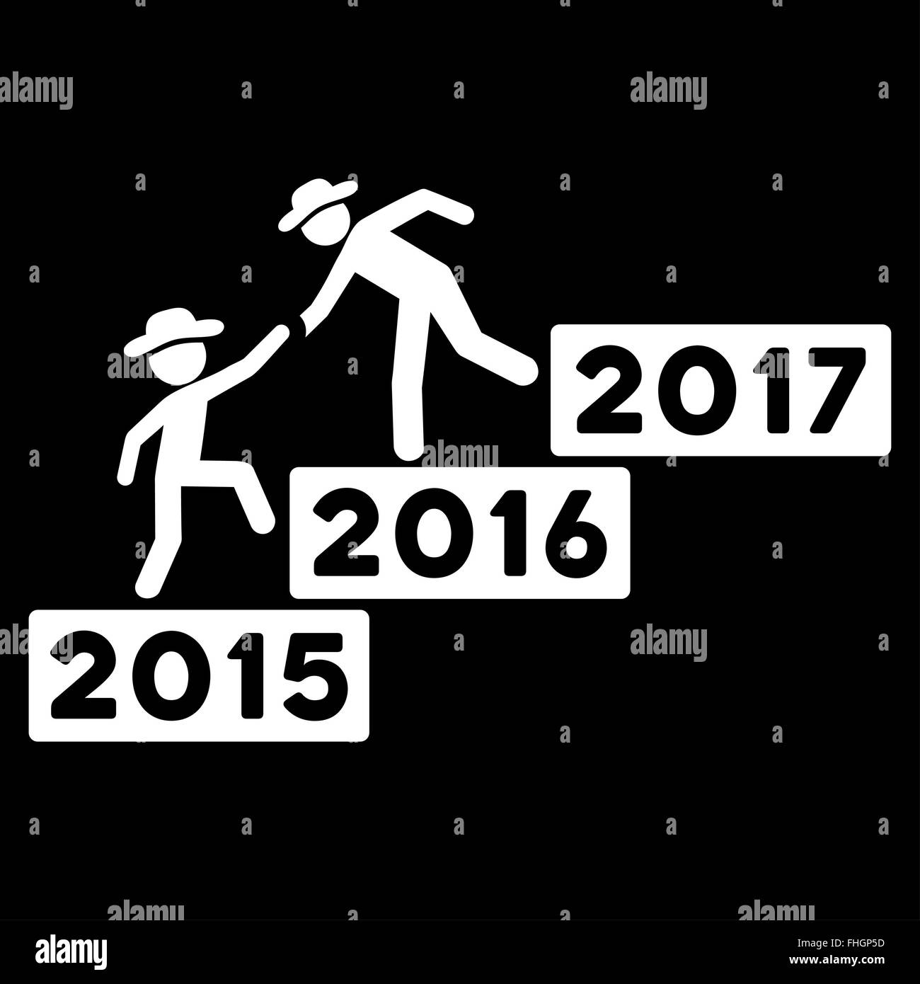 Annual Boy Help Icon Stock Photo - Alamy