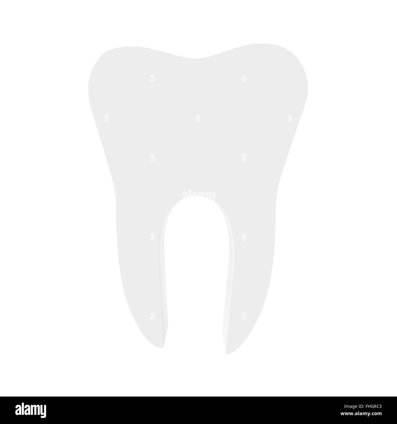 Icon tooth on a white background. 3d render Stock Photo - Alamy