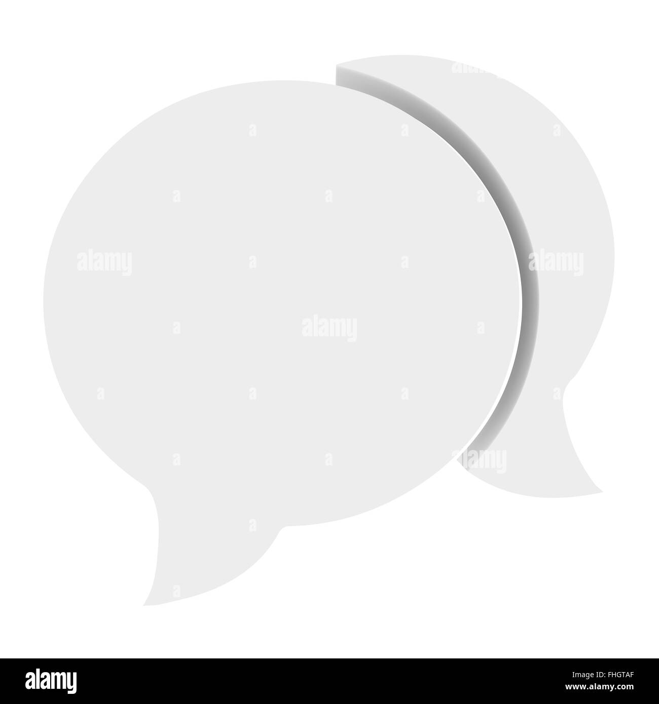 icon bubbles on a white background. 3d render Stock Photo