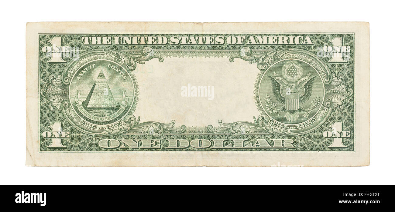 U.S. dollar border with empty middle area Stock Photo