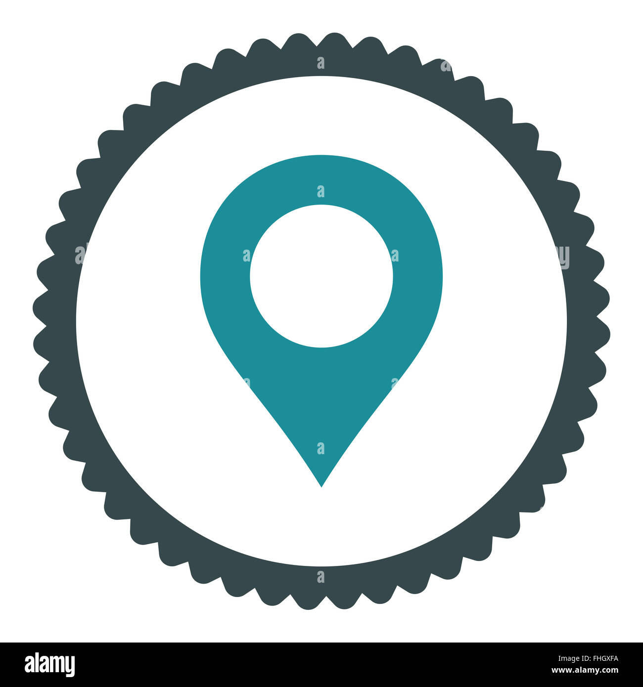 Map Marker flat soft blue colors round stamp icon Stock Photo - Alamy