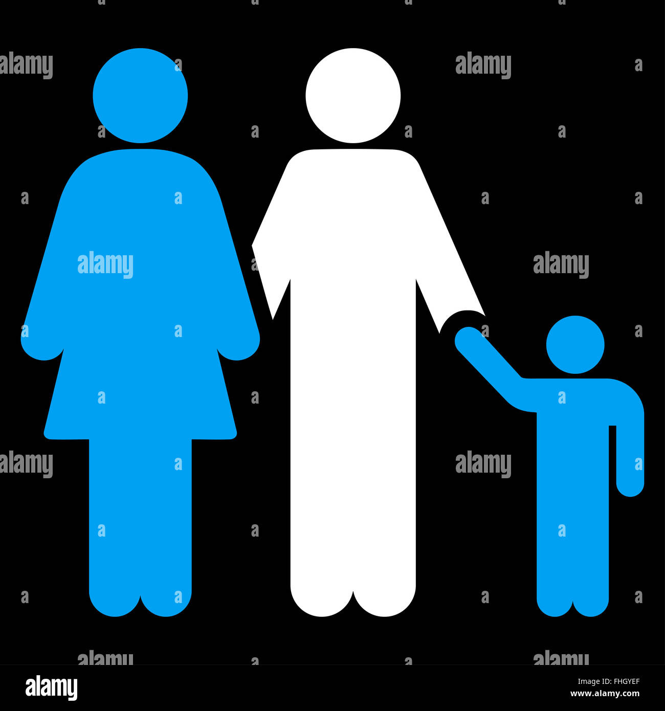 Family Flat Icon Stock Photo - Alamy