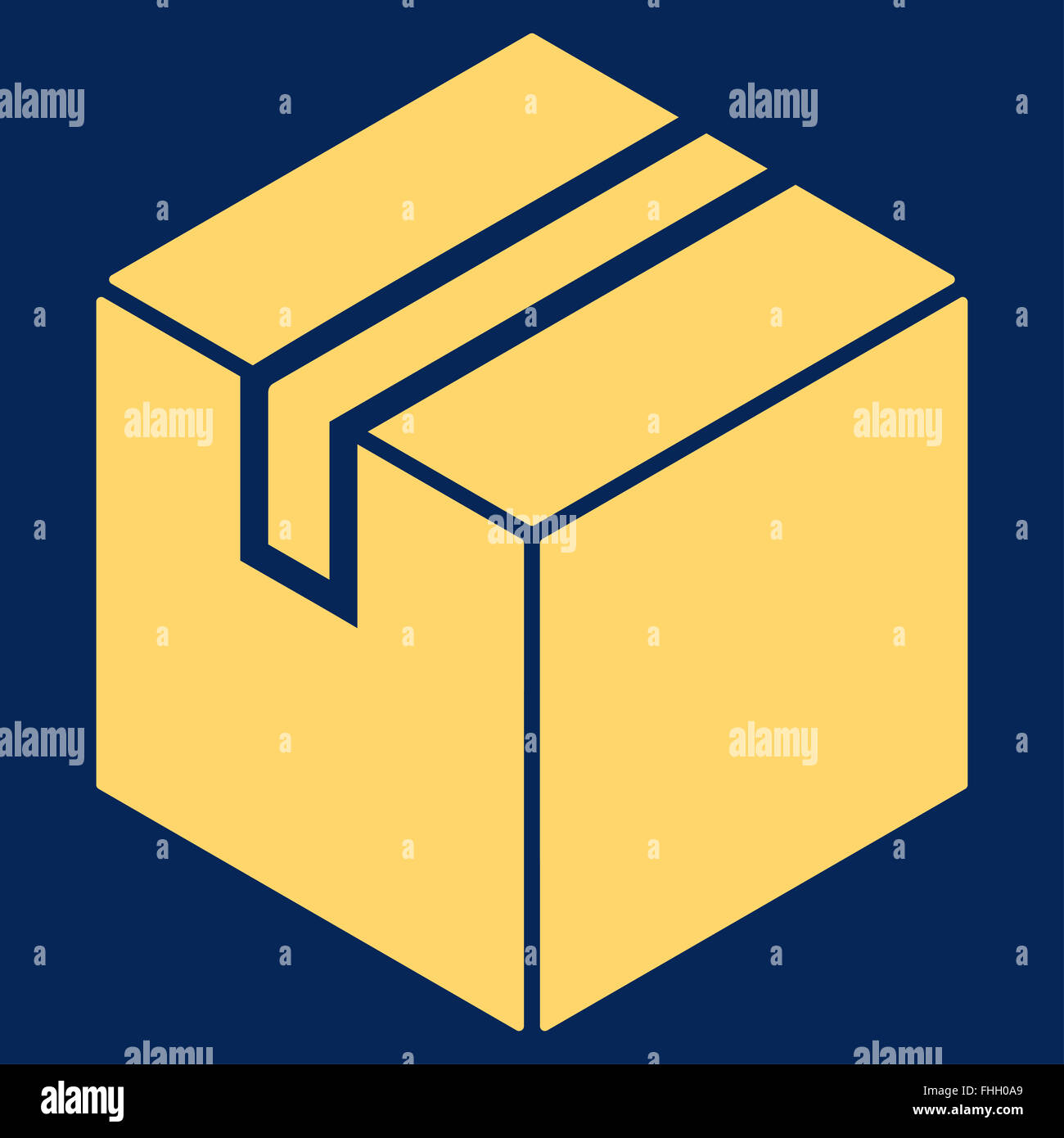 Package Flat Icon Stock Photo - Alamy