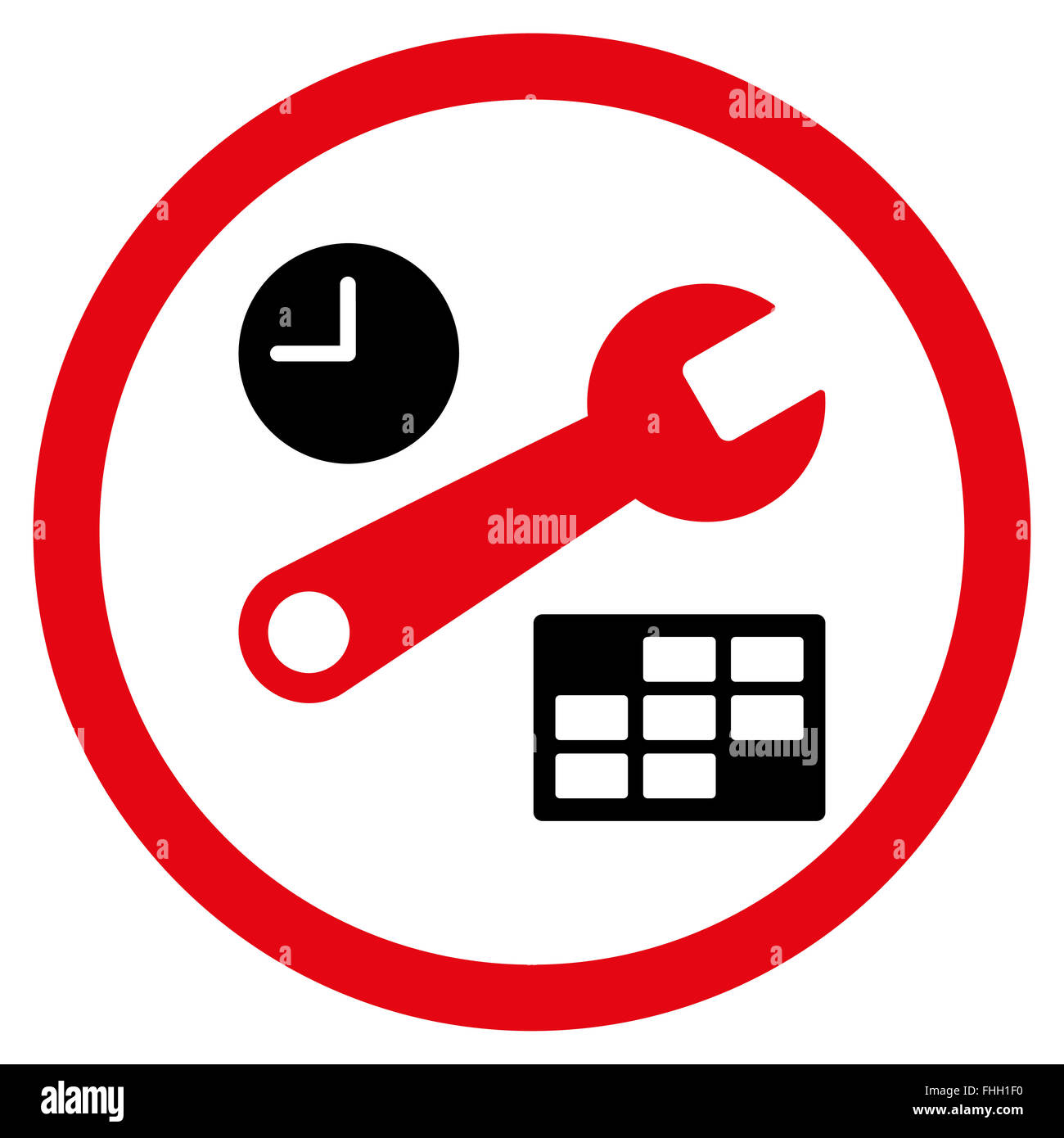 Date And Time Setup Icon Stock Photo - Alamy