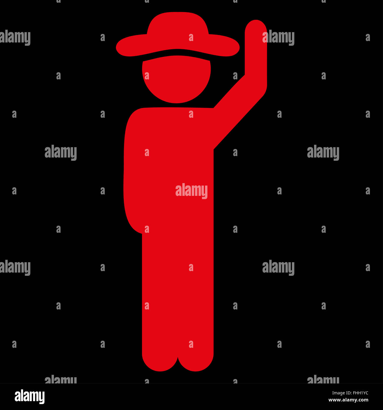 Guy Hello Icon Stock Photo - Alamy