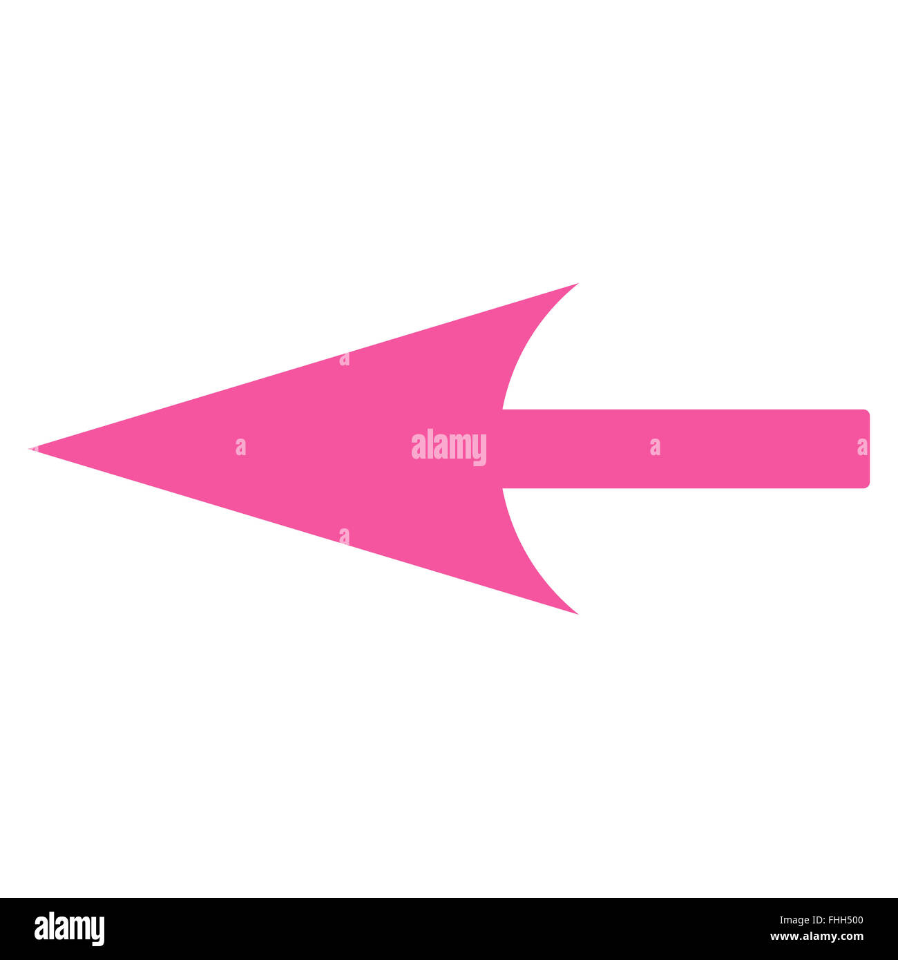 Sharp Left Arrow flat pink color icon Stock Photo - Alamy