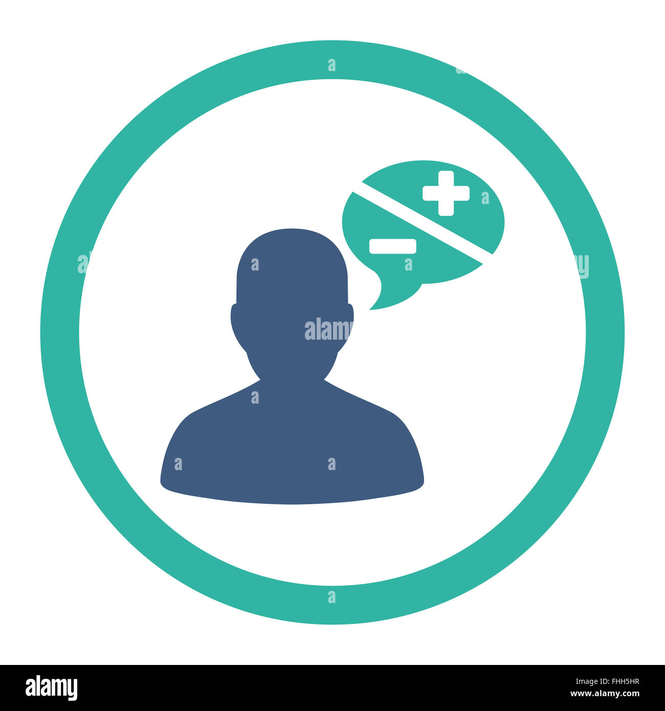 Arguments flat cobalt and cyan colors rounded vector icon Stock Photo ...