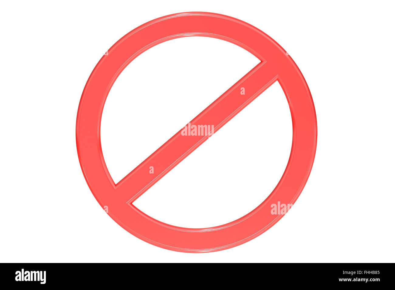Sign forbidden isolated on white background Stock Photo - Alamy