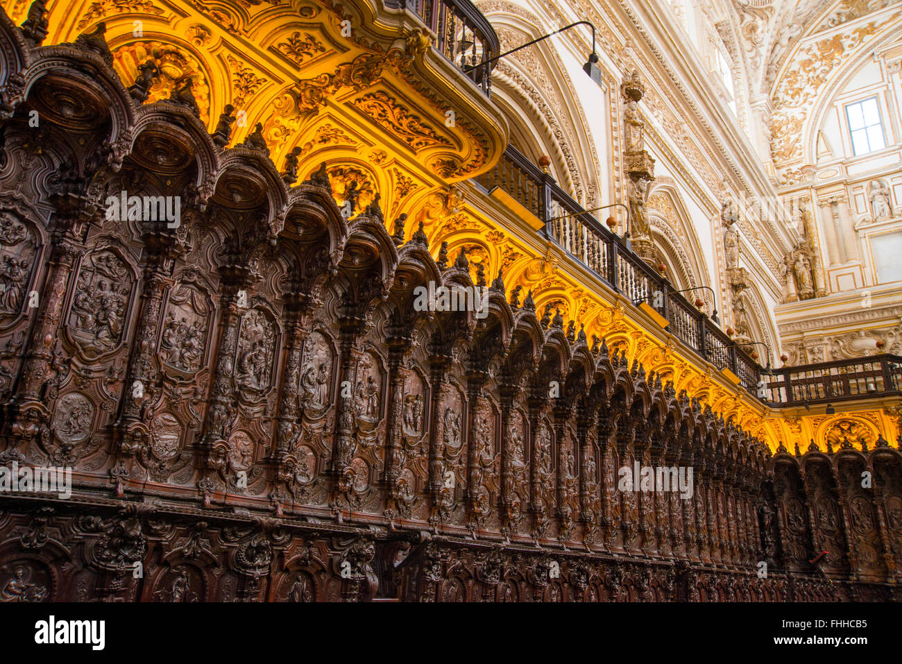 Choir stalls of the cathedral. Cordoba, Spain. Stock Photo