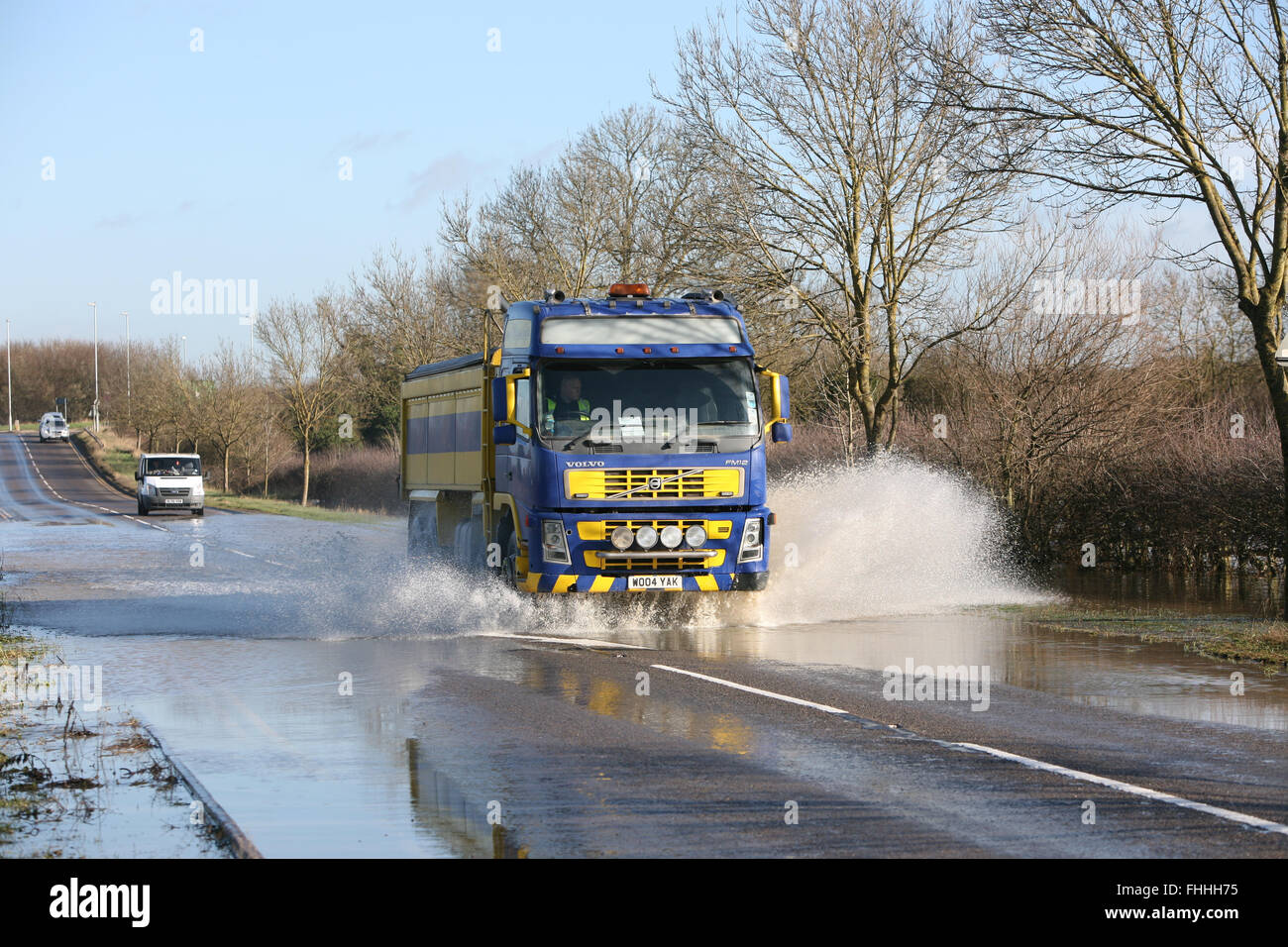 flooding on granite way in mountsorrel leicestershire Stock Photo Alamy