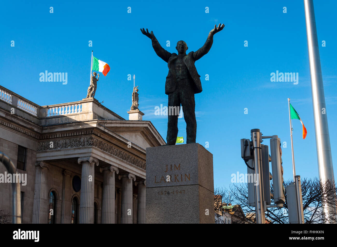 Statue of James Larkin on O'Connell Street, Dublin, Ireland Stock Photo Alamy