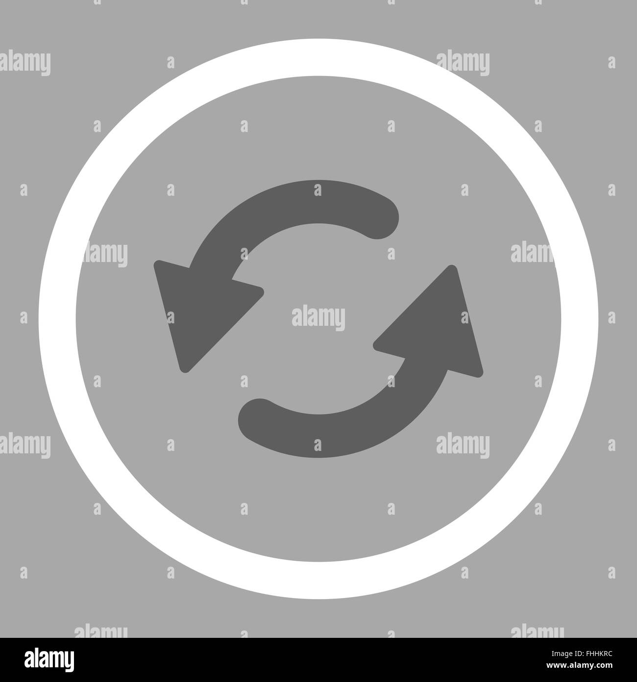 Refresh Ccw flat dark gray and white colors rounded vector icon Stock ...