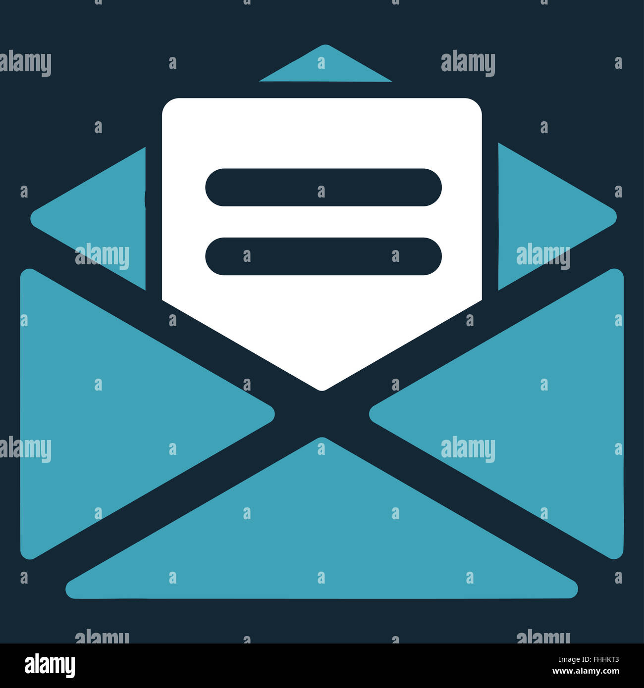 Open Mail Icon Stock Photo - Alamy