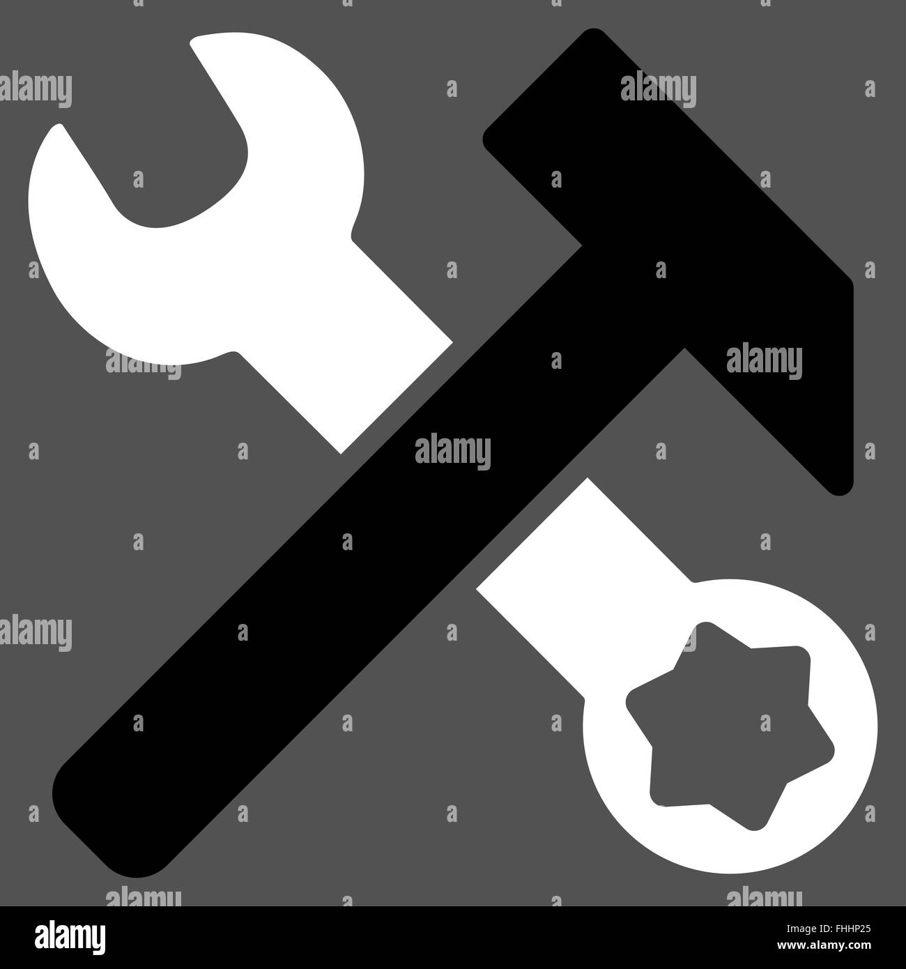 Hammer And Wrench Icon Stock Photo Alamy