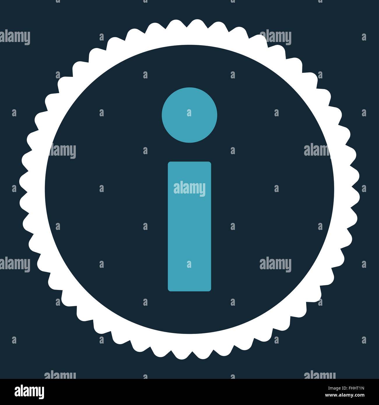 Info flat blue and white colors round stamp icon Stock Photo - Alamy