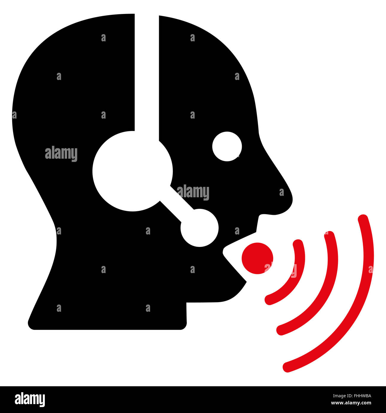 Operator Signal Flat Icon Stock Photo - Alamy