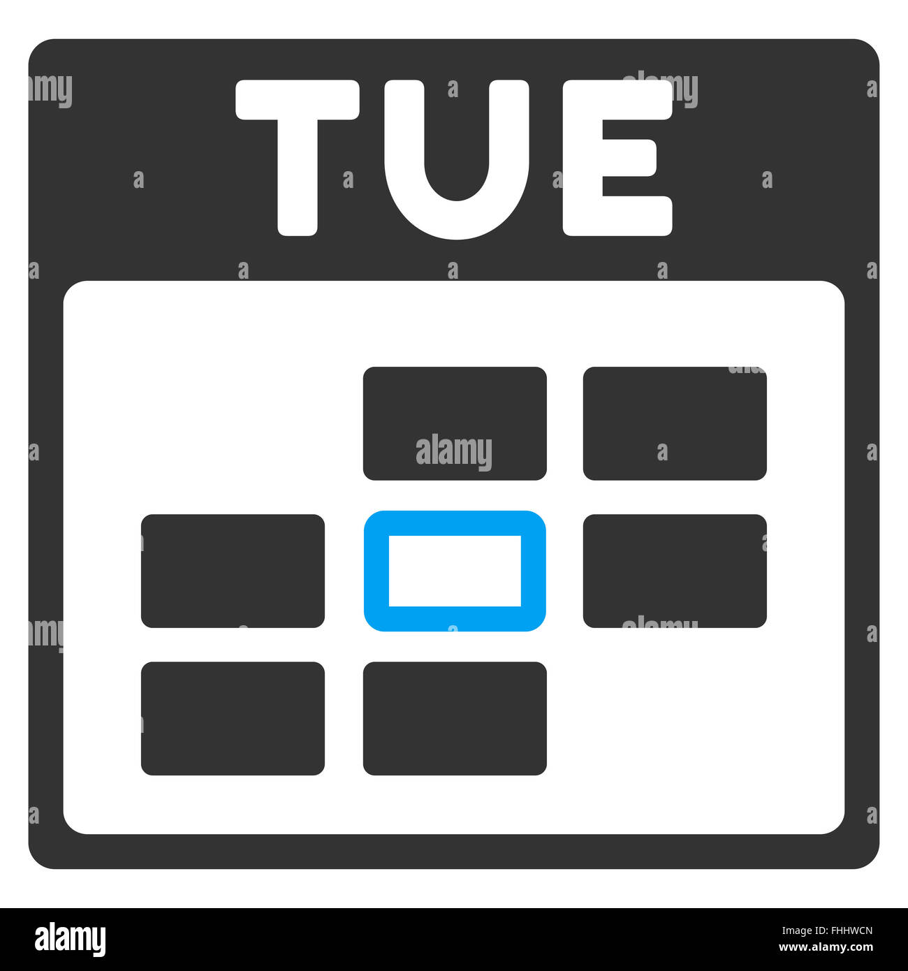 Tuesday Flat Icon Stock Photo - Alamy