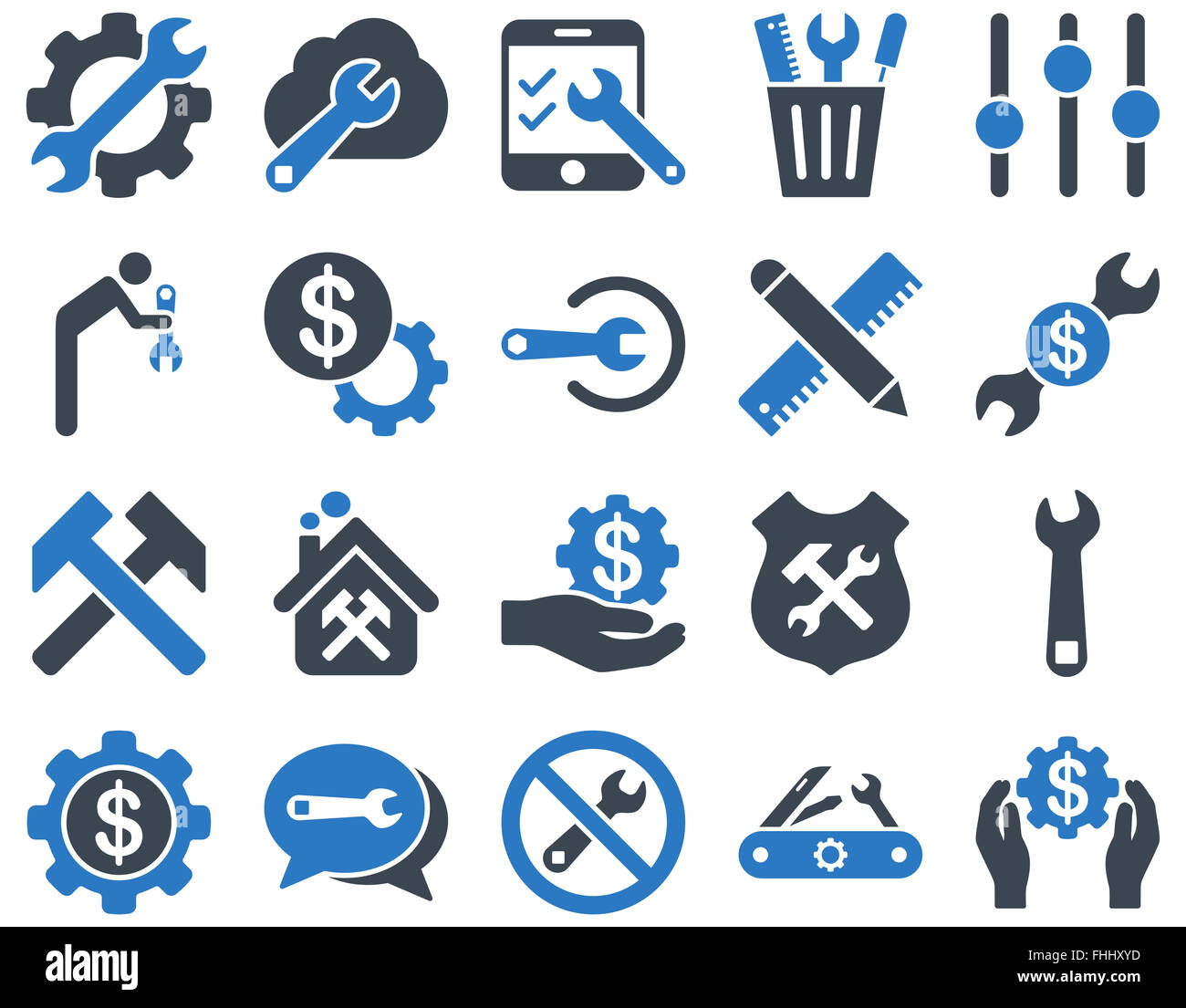 Settings and Tools Icons Stock Photo - Alamy