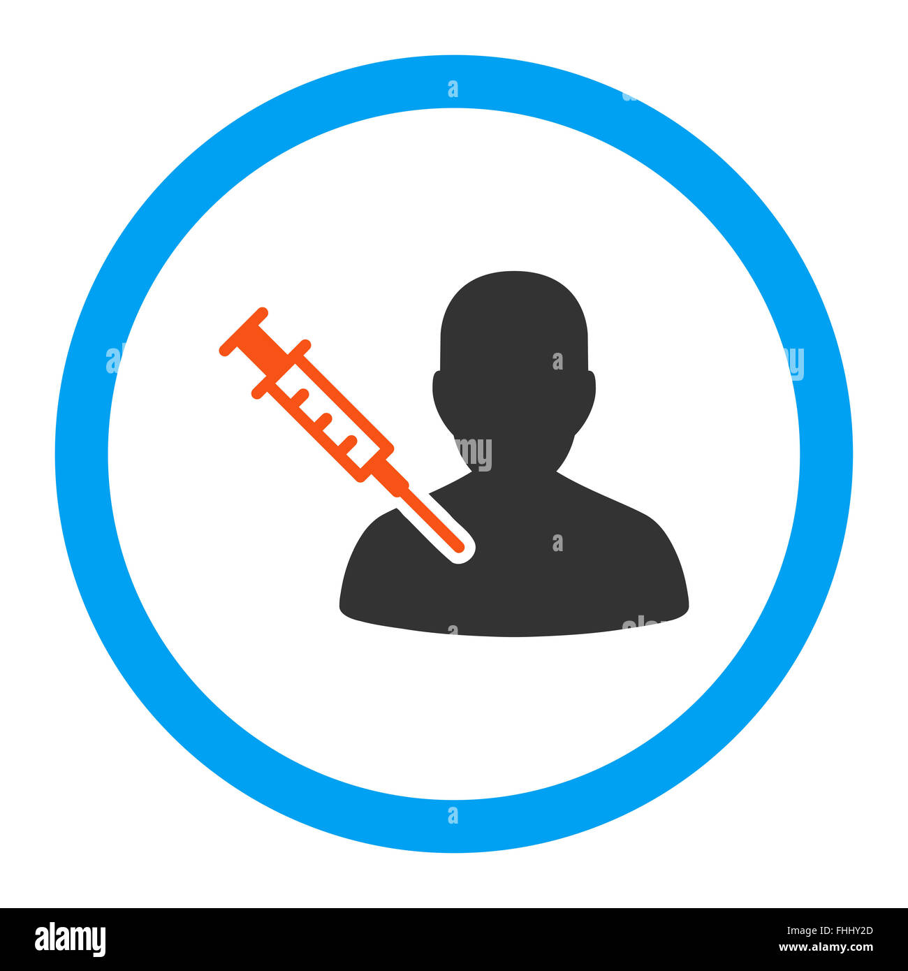 Patient Vaccination Rounded Glyph Icon Stock Photo - Alamy